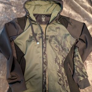 UFC Black and Olive Green Performance Jacket